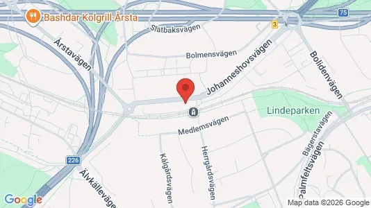 Lägenheter att hyra i Hammarbyhamnen - kort over placeringen