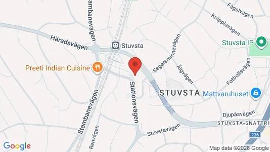 Lägenheter att hyra i Huddinge - kort over placeringen