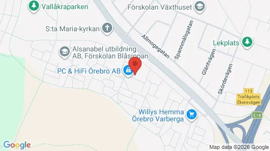 Lägenheter att hyra i Örebro - kort over placeringen