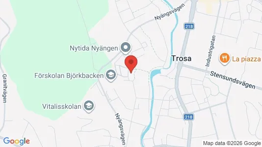 Lägenheter att hyra i Trosa - kort over placeringen