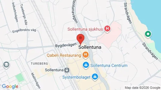 Lägenheter att hyra i Sollentuna - kort over placeringen