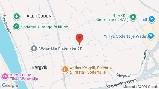 Lägenheter att hyra i Södertälje - kort over placeringen