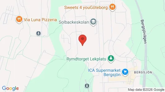 Lägenheter att hyra i Göteborg Östra - kort over placeringen