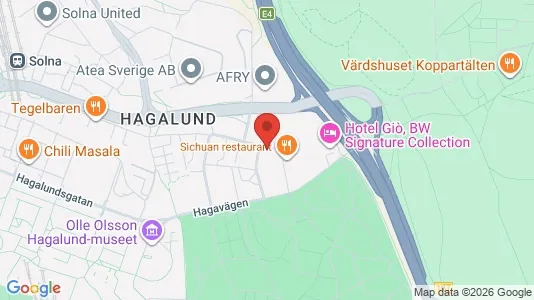 Lägenheter att hyra i Solna - kort over placeringen