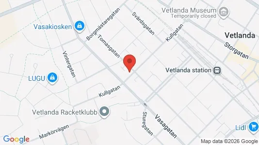 Lägenheter att hyra i Vetlanda - kort over placeringen