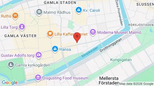 Lägenheter att hyra i Malmö Centrum - kort over placeringen