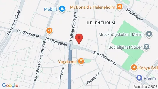 Lägenheter att hyra i Malmö Centrum - kort over placeringen