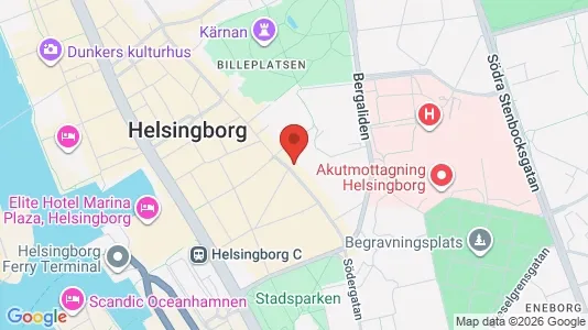 Lägenheter att hyra i Helsingborg - kort over placeringen