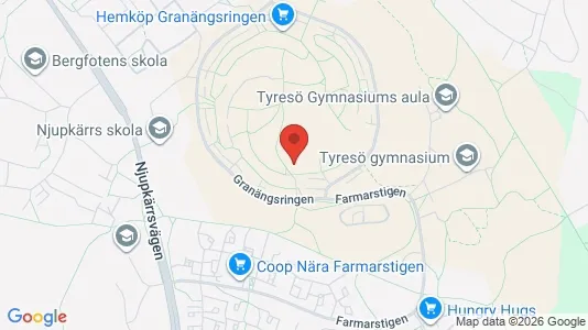 Lägenheter att hyra i Tyresö - kort over placeringen