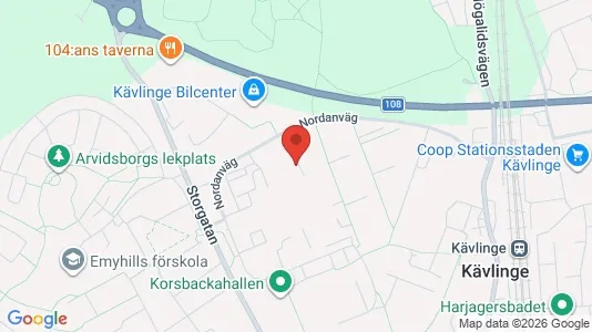 Lägenheter att hyra i Kävlinge - kort over placeringen