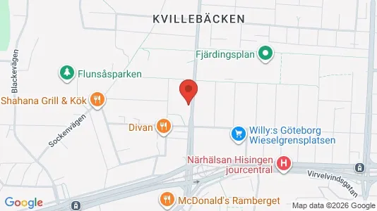 Lägenheter att hyra i Lundby - kort over placeringen