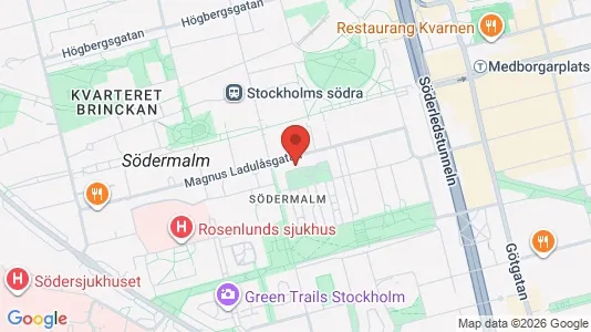 Lägenheter att hyra i Södermalm - kort over placeringen