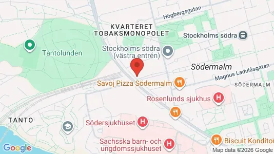 Lägenheter att hyra i Södermalm - kort over placeringen
