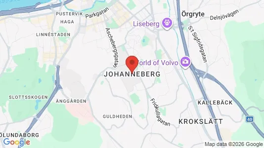 Lägenheter att hyra i Johanneberg - kort over placeringen