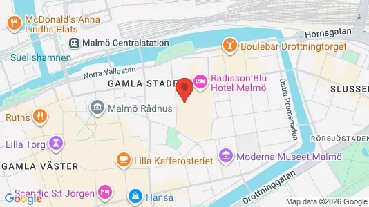 Lägenheter att hyra i Malmö Centrum - kort over placeringen
