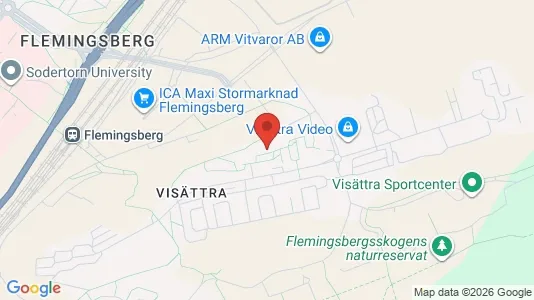 Lägenheter att hyra i Huddinge - kort over placeringen