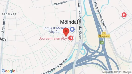 Lägenheter att hyra i Mölndal - kort over placeringen