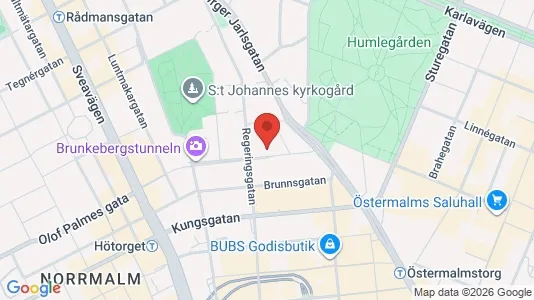 Lägenheter att hyra i Stockholm Innerstad - kort over placeringen