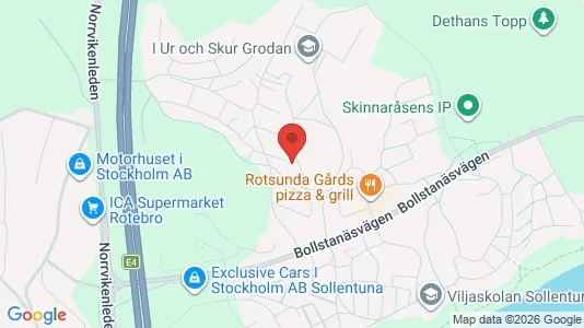 Lägenheter att hyra i Sollentuna - kort over placeringen