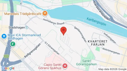 Lägenheter att hyra i Kungsholmen - kort over placeringen