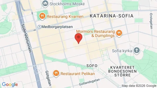 Lägenheter att hyra i Södermalm - kort over placeringen