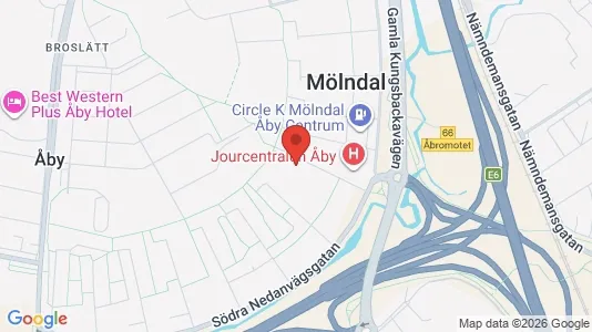 Lägenheter att hyra i Mölndal - kort over placeringen