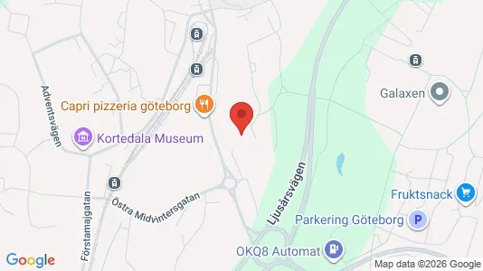 Lägenheter att hyra i Göteborg Östra - kort over placeringen