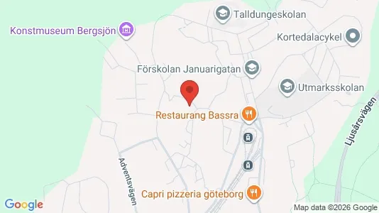 Lägenheter att hyra i Göteborg Östra - kort over placeringen