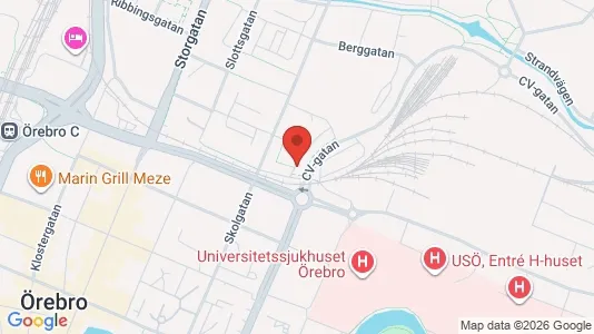 Lägenheter att hyra i Örebro - kort over placeringen