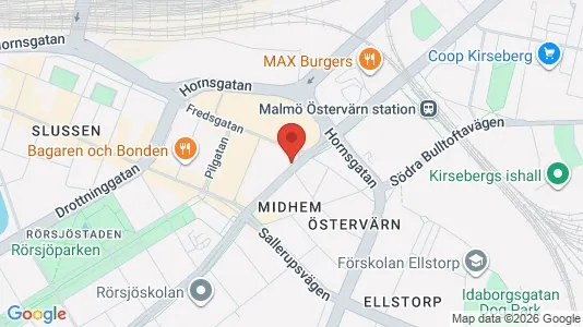 Lägenheter att hyra i Malmö Centrum - kort over placeringen