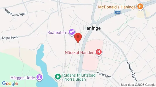 Lägenheter att hyra i Haninge - kort over placeringen
