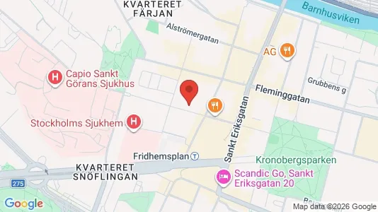Lägenheter att hyra i Kungsholmen - kort over placeringen