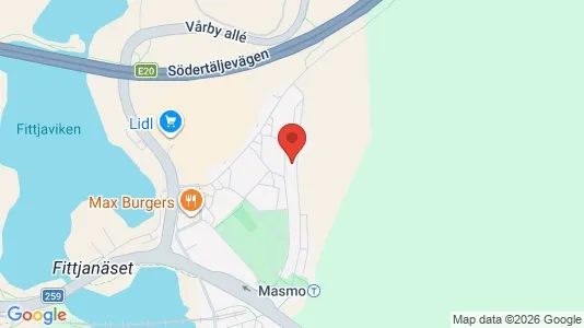 Lägenheter att hyra i Huddinge - kort over placeringen