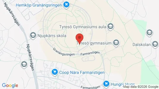 Lägenheter att hyra i Tyresö - kort over placeringen
