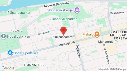 Lägenheter att hyra i Södermalm - kort over placeringen