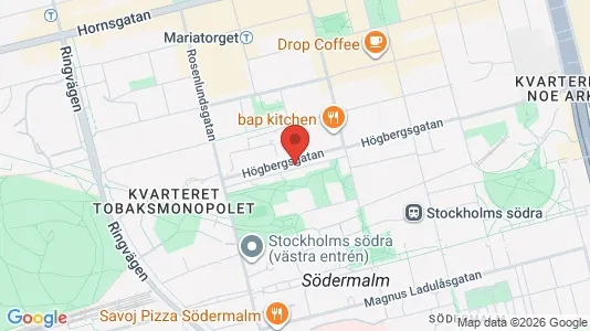 Lägenheter att hyra i Södermalm - kort over placeringen