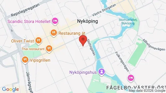 Lägenheter att hyra i Nyköping - kort over placeringen