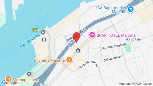Lägenheter att hyra i Majorna-Linné - kort over placeringen