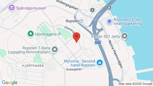 Lägenheter att hyra i Gärdet/Djurgården - kort over placeringen