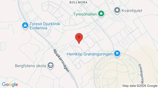 Lägenheter att hyra i Tyresö - kort over placeringen