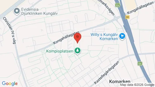 Lägenheter att hyra i Kungälv - kort over placeringen