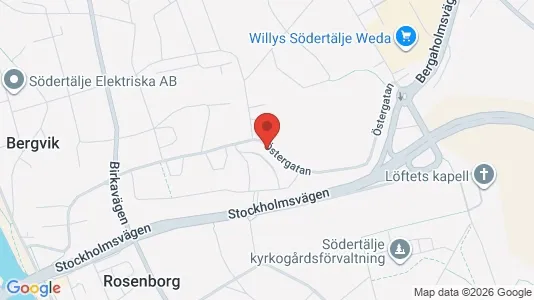 Lägenheter att hyra i Södertälje - kort over placeringen
