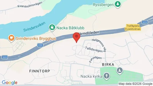 Lägenheter att hyra i Nacka - kort over placeringen