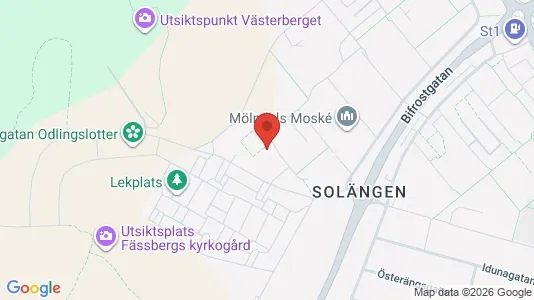Lägenheter att hyra i Mölndal - kort over placeringen