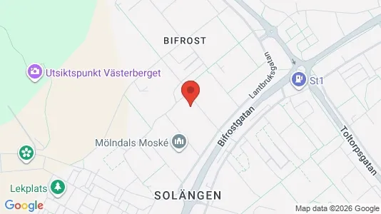 Lägenheter att hyra i Mölndal - kort over placeringen