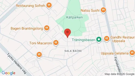 Lägenheter att hyra i Uppsala - kort over placeringen