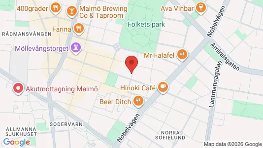 Lägenheter att hyra i Malmö Centrum - kort over placeringen