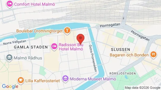 Lägenheter att hyra i Malmö Centrum - kort over placeringen