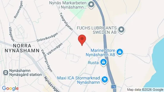 Lägenheter att hyra i Nynäshamn - kort over placeringen