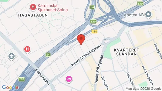 Lägenheter att hyra i Vasastan - kort over placeringen